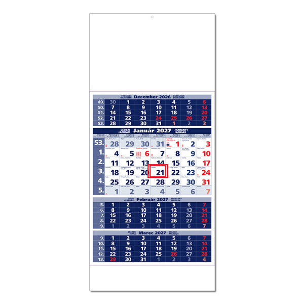 Planungskalender STANDARD 4M blau 2027