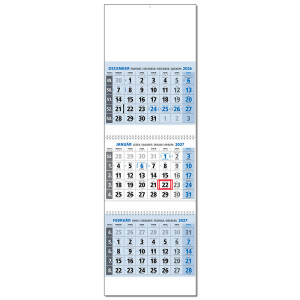 Planungskalender KLASIK 3M blau 2027 - Reklamnepredmety