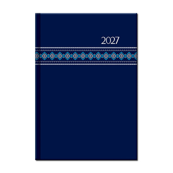 Wochenkalender A5 FOLK blau 2027