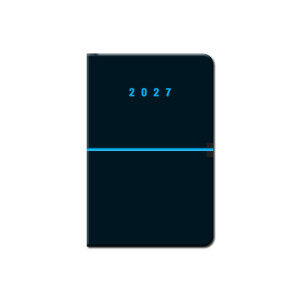 Mini-Kalender A6 CAPRI schwarz 2027 - Reklamnepredmety