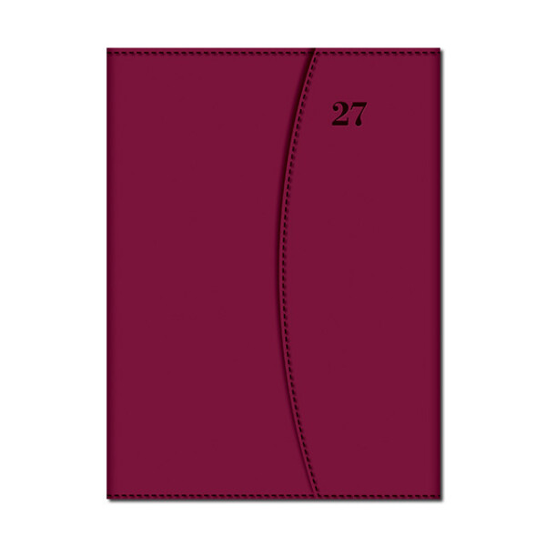 Wochenkalender A5 MAGNETISCH bordeauxrot 2027