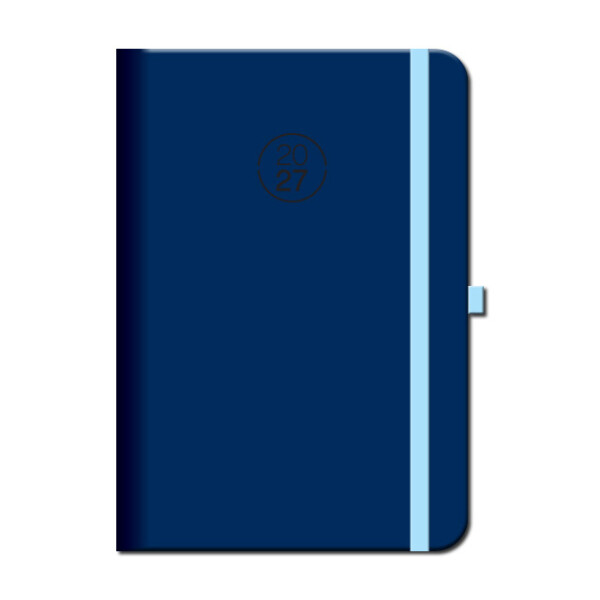 Wochenkalender A5 FLORENCIA marineblau mit Gummiband 2027