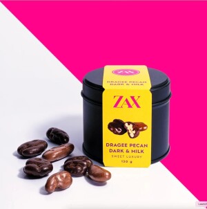 DRAGEE PECAN – Pekannüsse in Zartbitter- und Vollmilchschokolade - Reklamnepredmety