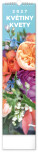 NOTIQUE Wandkalender Blumen – Flowers CZ/SK 2027, 12 x 48 cm