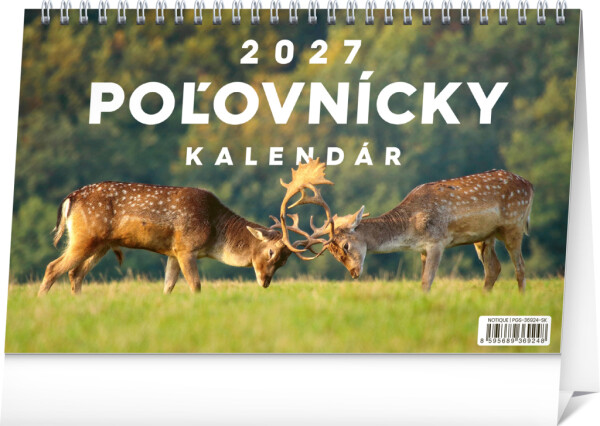 NOTIQUE Tischkalender Jagd 2027, 23,1 x 14,5 cm