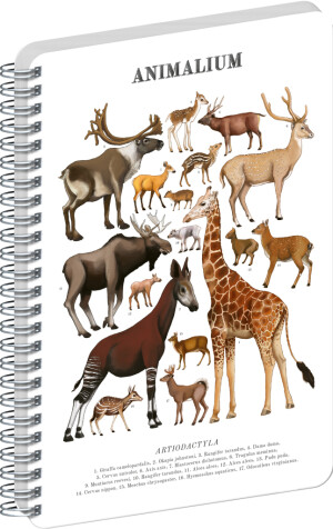 HINWEIS Spiralnotizbuch Animalium – Artiodactyls, sauber, A4 - Reklamnepredmety