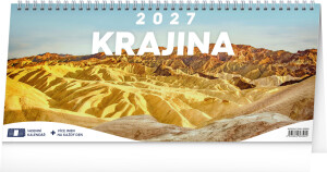 NOTIQUE Tischkalender Land CZ 2027 – 14 Tage, 33 x 14,5 cm - Reklamnepredmety