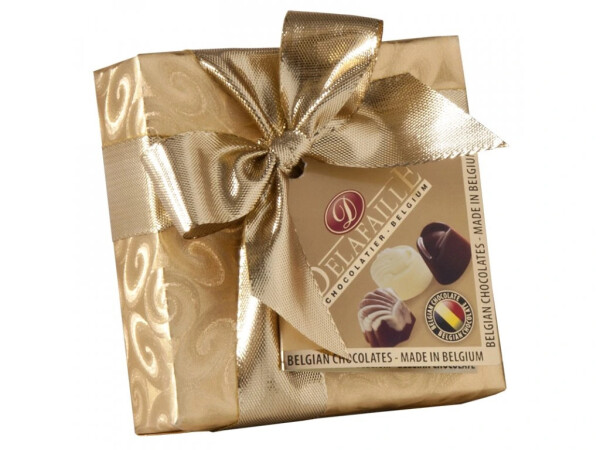 Belgische gefüllte Pralinen in Goldpapier, 50 g
