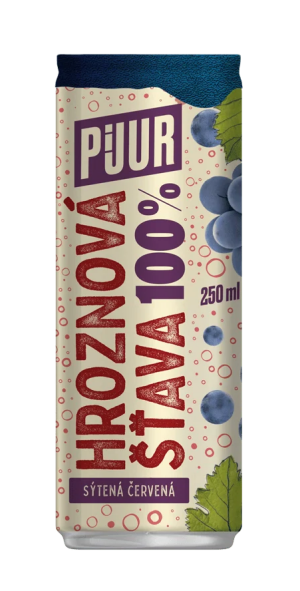 PiJur Traubensaft, prickelnd rot, 250 ml - Reklamnepredmety