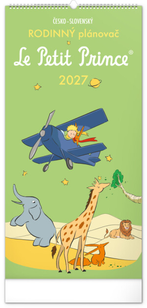 NOTIQUE Wandkalender Familienplanung Der kleine Prinz CZ/SK 2027, 21 x 42 cm - Reklamnepredmety