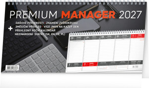 NOTIQUE Tischkalender Premium Manager CZ 2027, 32 x 16 cm - Reklamnepredmety