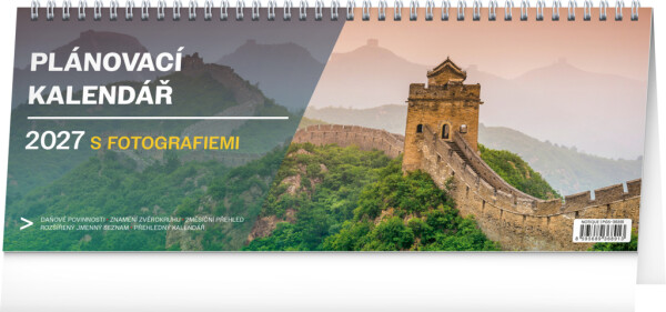 NOTIQUE Tischkalender mit Fotos CZ 2027, 33 x 12,5 cm