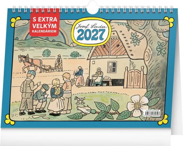 NOTIQUE Tischkalender Josef Lada CZ 2027, 30 x 21 cm