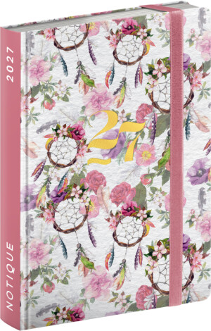 NOTIQUE Weekly Purse size planner Dream Catcher 2027, 9,8 x 14,5 cm - Reklamnepredmety