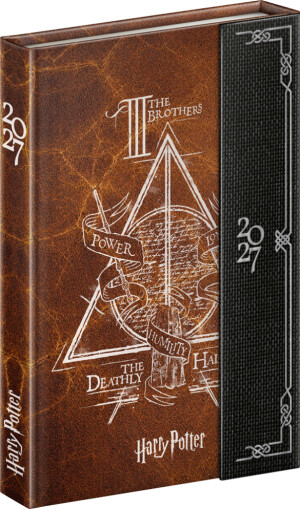 NOTIQUE Magnetic weekly planner Harry Potter – Deathly Hallows 2027, 11 x 16 cm - Reklamnepredmety