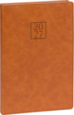 NOTIQUE Wochenkalender Prestigio 2027, braun, 15 x 21 cm - Reklamnepredmety