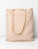 Klassische Baumwolltasche mit langen Henkeln aus Naturholz