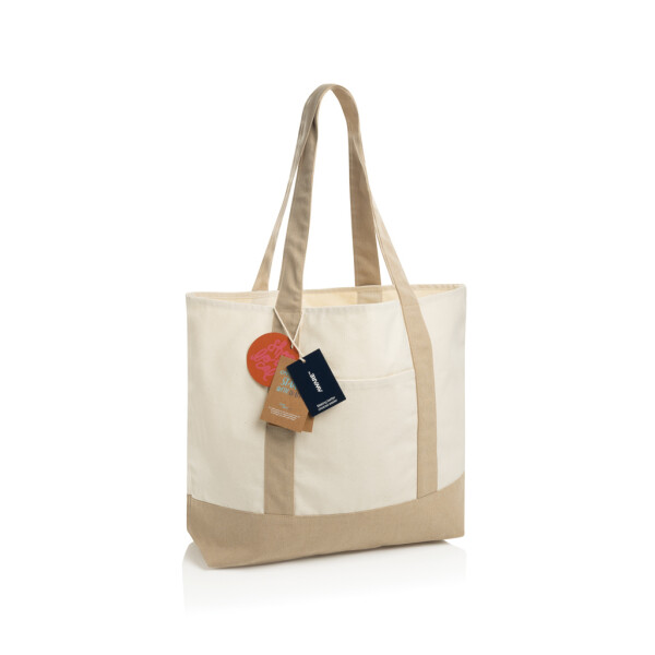SHOP LOCAL AWARE™ Tragetasche aus recycelter Baumwolle (350 g/m²)