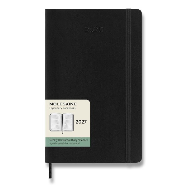 Moleskine Kalender 2027 – Softcover, Größe L, Wochenkalender, Querformat, schwarz