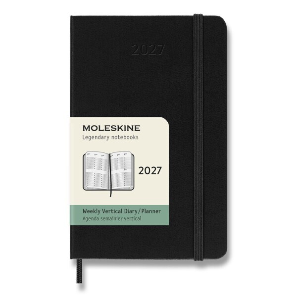 Moleskine Kalender 2027 – Hardcover, S, wöchentlich, vertikal, schwarz