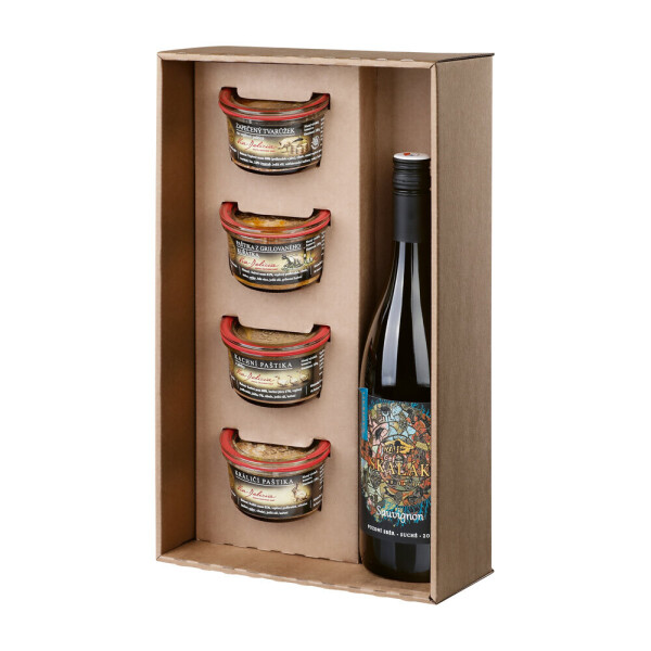 PATTE BLANC. Gift set with Moravian wine