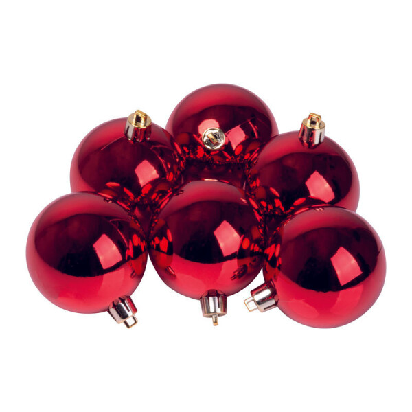 Set mit 6 Weihnachtskugeln