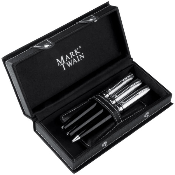 Mark Twain - 3-teiliges Metall-Schreibset