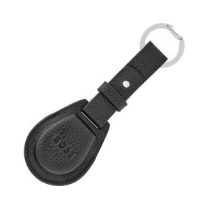 Key ring with AirTag holder Classic Grained Black - Reklamnepredmety