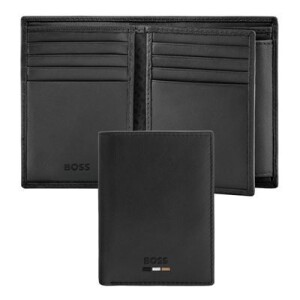 Card holder with flap and money pocket Emblematic Black - Reklamnepredmety