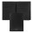 Card holder with flap and money pocket Grid Black