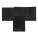 Money wallet with flap Grid Black