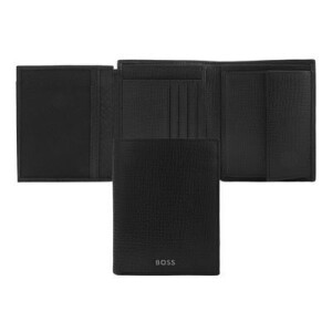 Money wallet with flap Grid Black - Reklamnepredmety