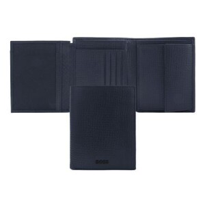 Money wallet with flap Grid Navy - Reklamnepredmety