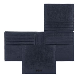 Card wallet with flap Grid Navy - Reklamnepredmety