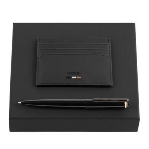 Set HUGO BOSS Black (ballpoint pen & card holder) - Reklamnepredmety