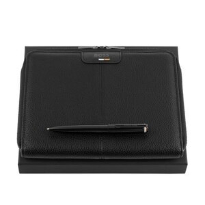 Set HUGO BOSS Black (ballpoint pen & conference folder A5) - Reklamnepredmety