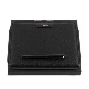 Set HUGO BOSS Black (fountain pen & conference folder A5) - Reklamnepredmety