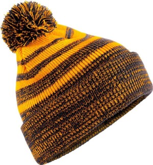 Strickmütze mit Pompon "Team Stripe" B 476 - Reklamnepredmety