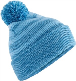 Strickmütze mit Pompon "Team Stripe" B 476 - Reklamnepredmety