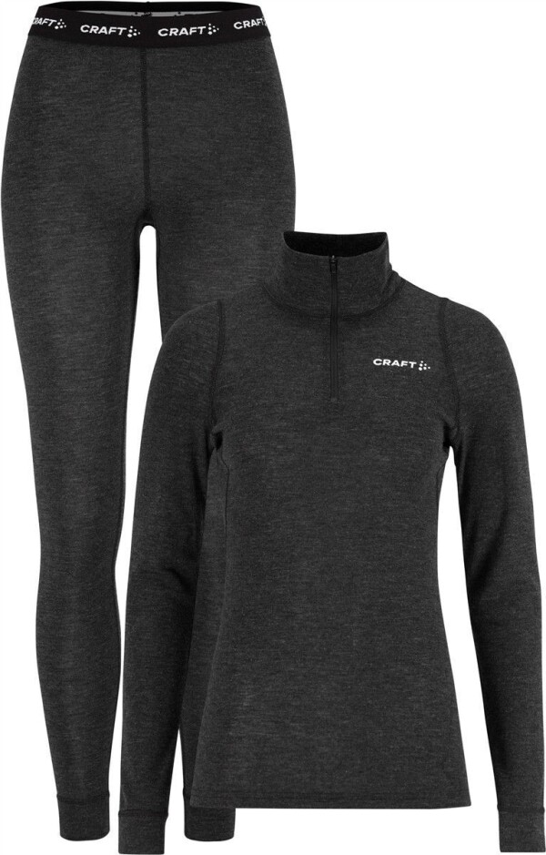 Damen Baselayer Set mit 1/4 Zip Wool Merino Hz Set W
