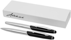 Geneva Set aus Stylus, Kugelschreiber und Rollerball-Stift - Reklamnepredmety