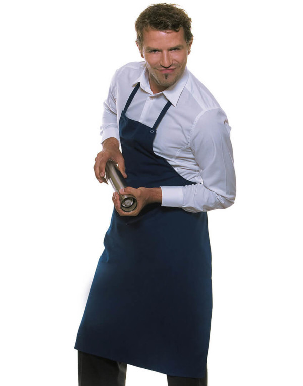 Latzschürze mit Druckknöpfen