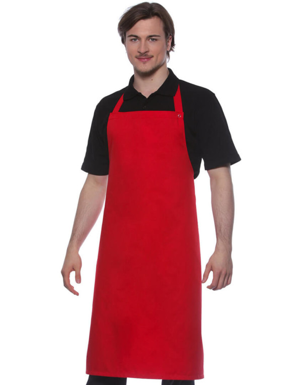 Latzschürze mit Druckknöpfen