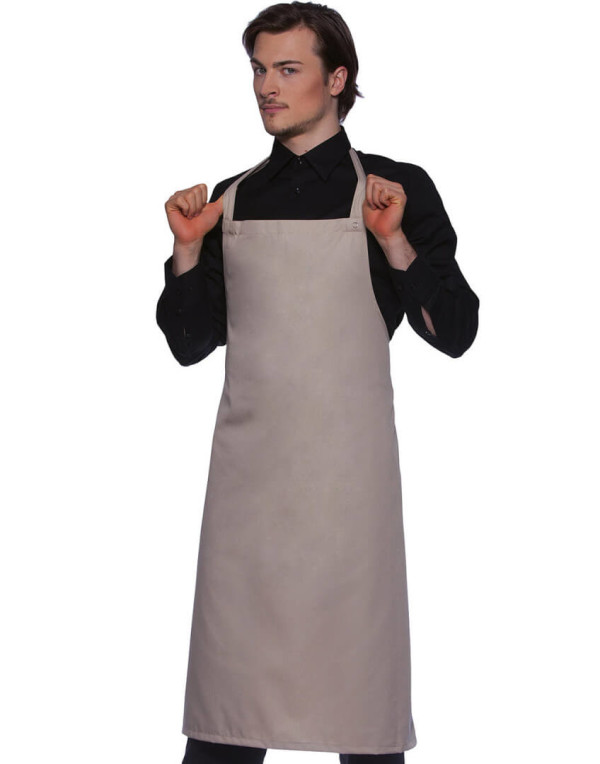 Latzschürze mit Druckknöpfen