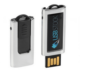 USB-Schlüssel PDslim-40 - Residenter Aufkleber - Reklamnepredmety