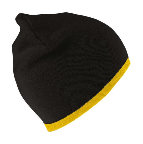 Kontrast-Strickmütze