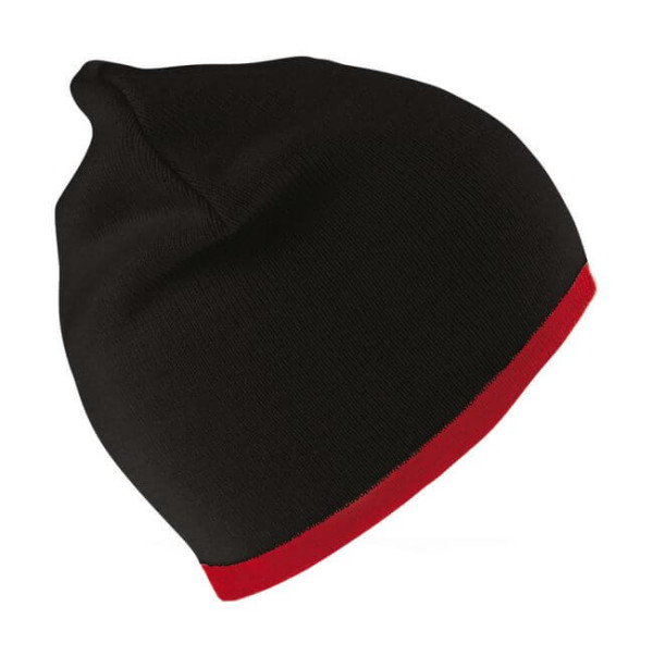 Kontrast-Strickmütze