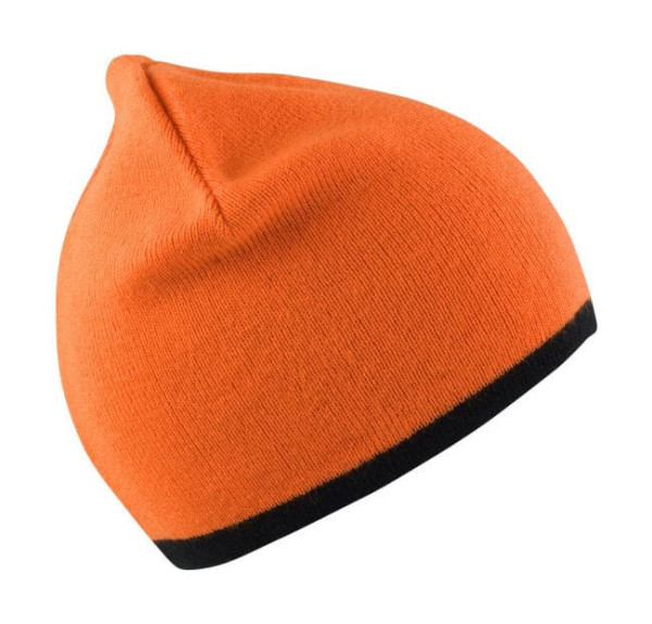 Kontrast-Strickmütze