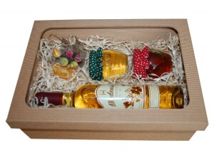 Set mit 2 Honigsorten und Met in einer mikrowellengeeigneten Verpackung - Reklamnepredmety