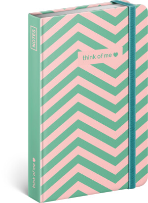 NOTIQUE Notes Think of me, linajkovaný, 11 x 16 cm - Reklamnepredmety